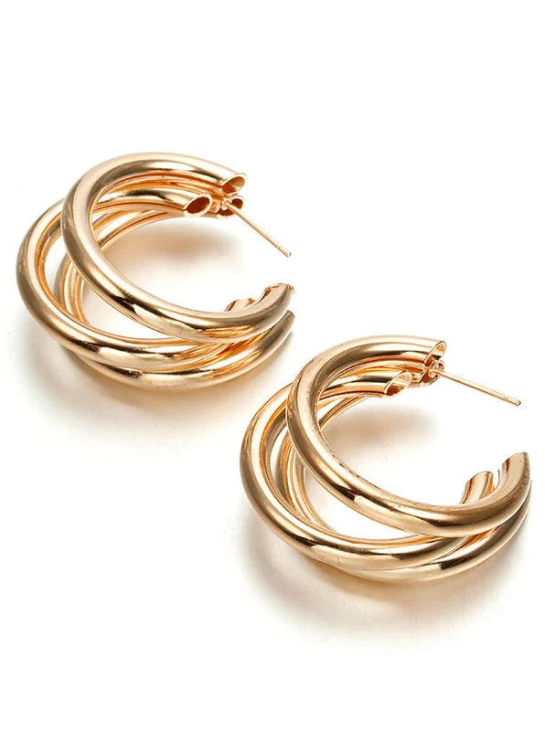 Triad Hoop Earrings