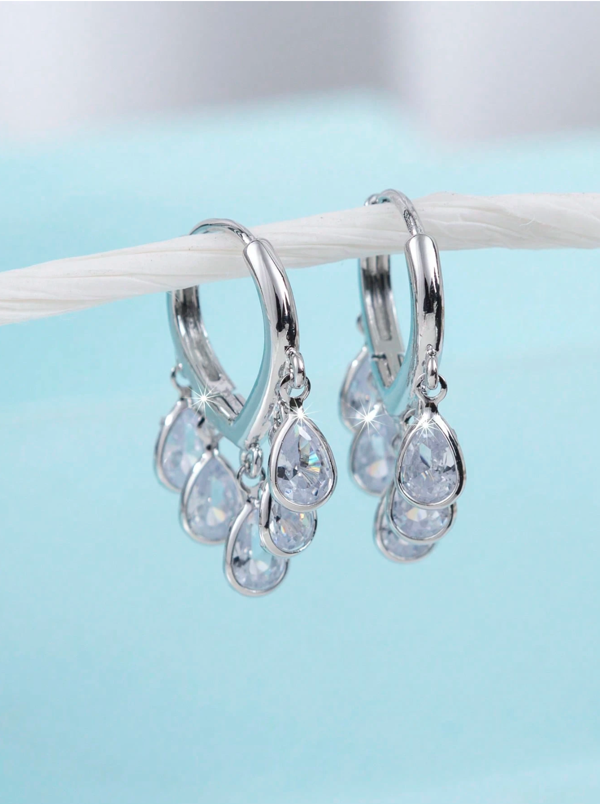 Celina Silver Hoop Earrings