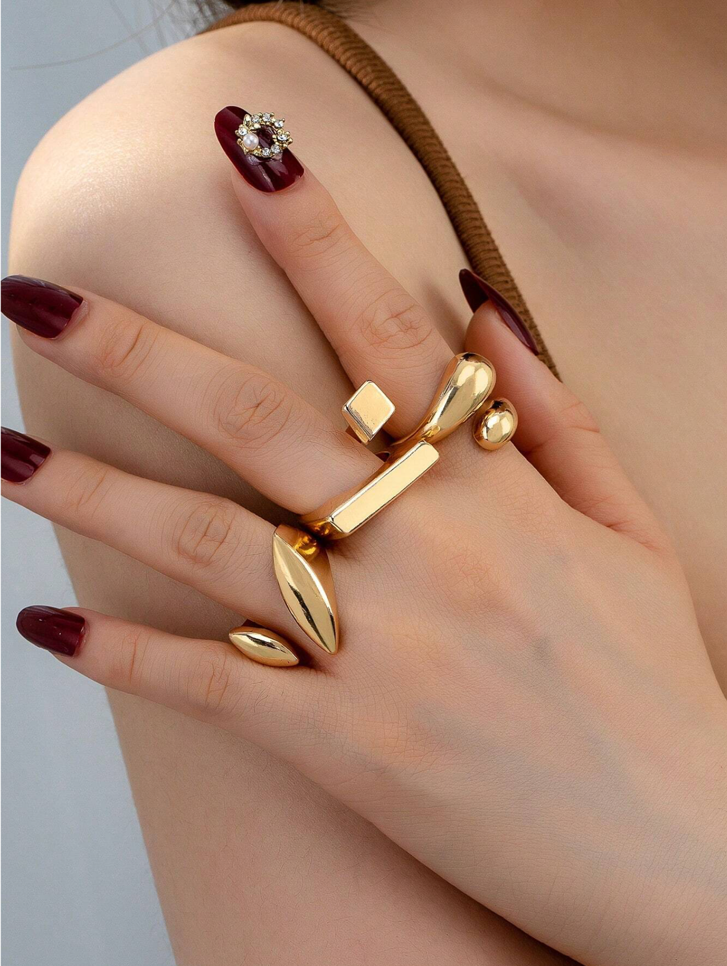 Pouvoir Ring Set of 3 - Gold