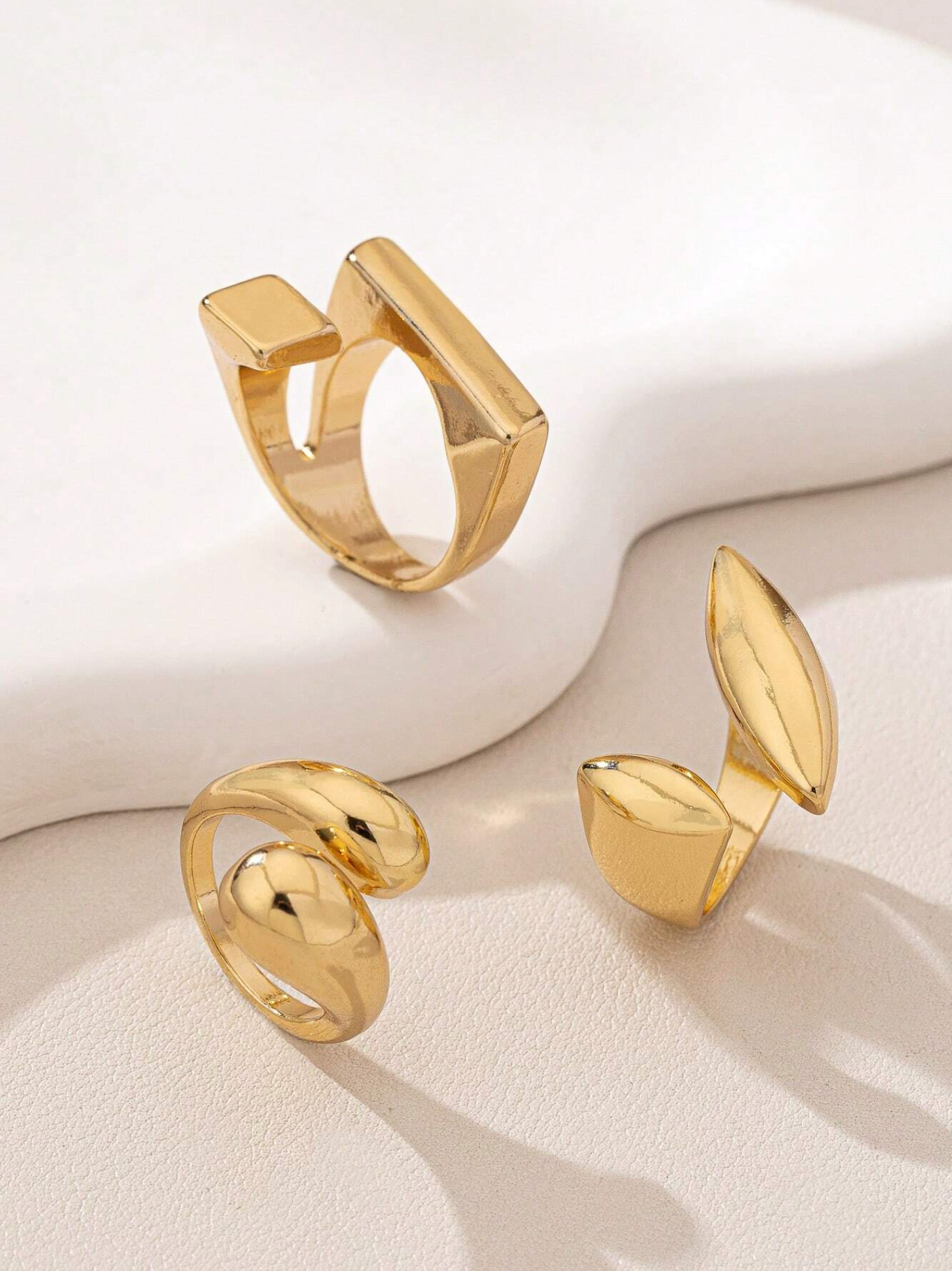 Pouvoir Ring Set of 3 - Gold