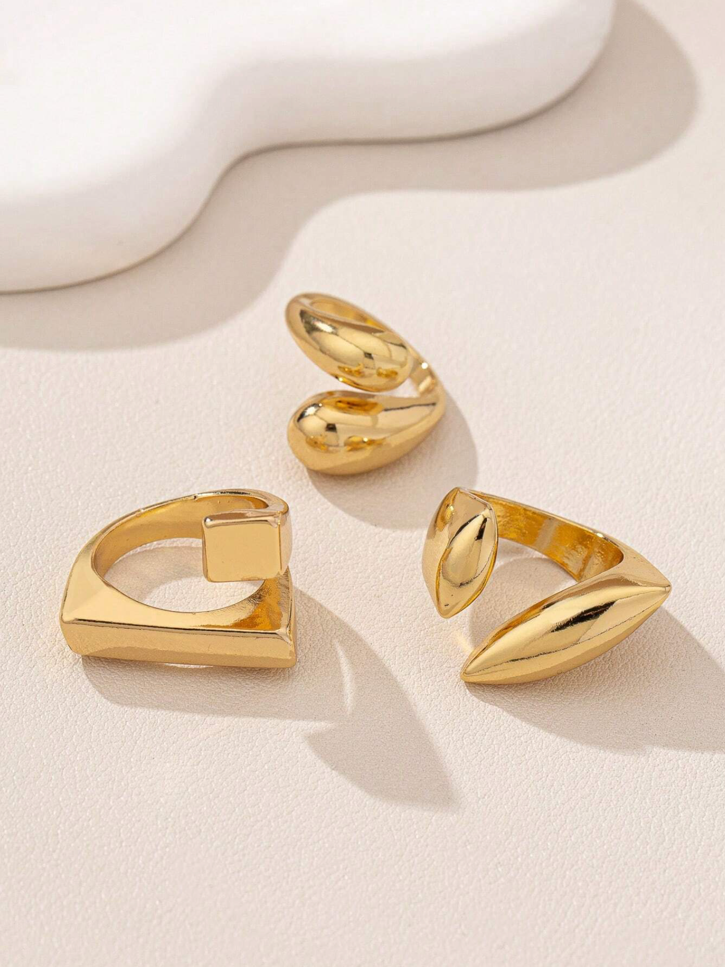 Pouvoir Ring Set of 3 - Gold